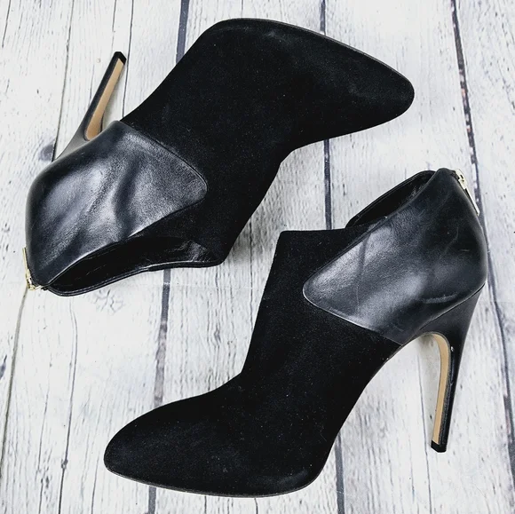 SAM EDELMAN | leather stilleto heel zip pointed toe booties shoes - Picture 4 of 12